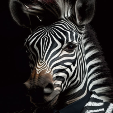 Zebra Glass Wall Art - H90 x W60 cm