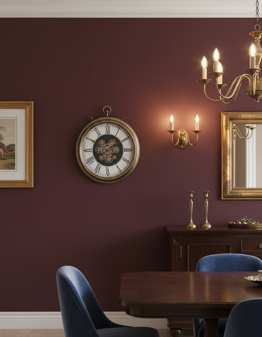 Stopwatch Style Wall Cog Clock