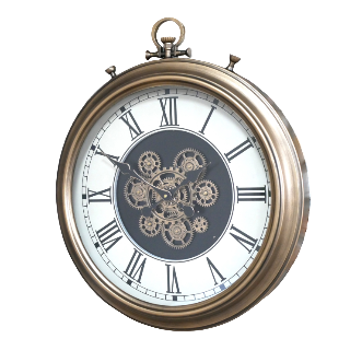 Stopwatch Style Wall Cog Clock