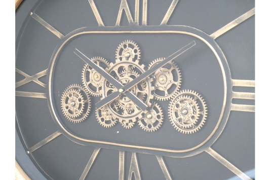 Oval Wall Cog Clock