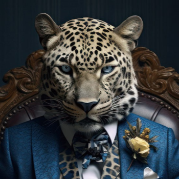 Leopard Glass Wall Art - H90 x W60 cm