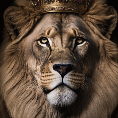 Lion Glass Wall Art - H90 x W60 cm