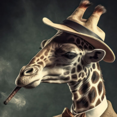 Giraffe Glass Wall Art - H90 x W60 cm