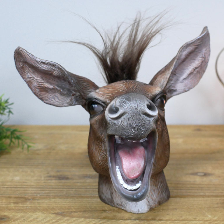 Laughing Donkey Head Ornament