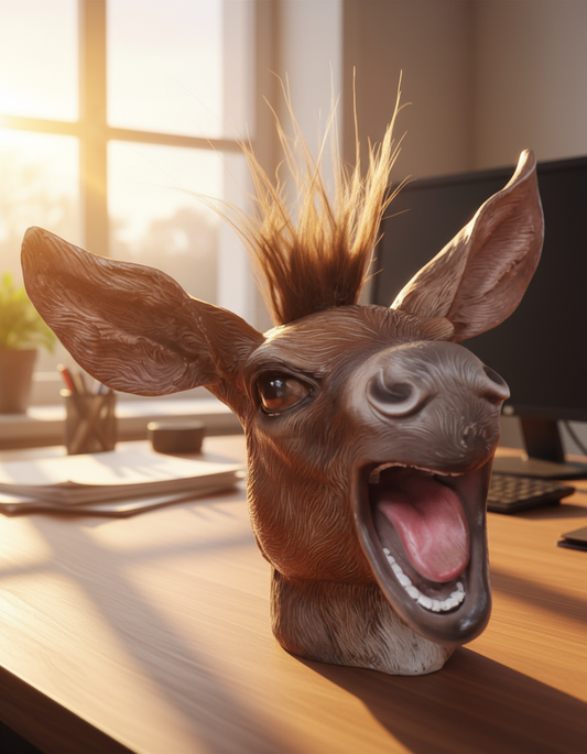 Laughing Donkey Head Ornament