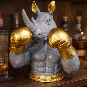 Rhino Boxer Bust