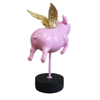 Flying Pink Pig Ornament