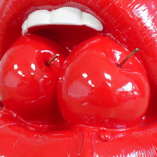 Red Lips with Cherries Ornament