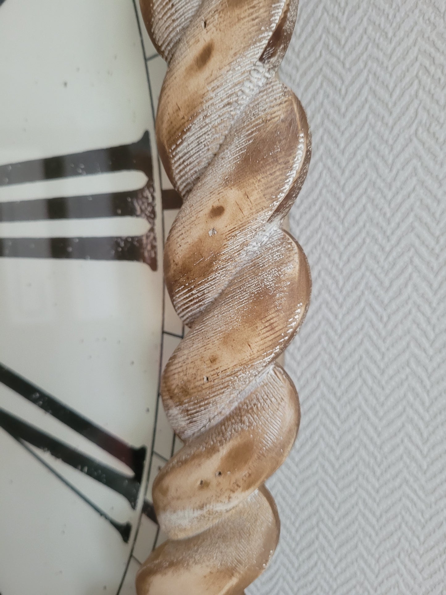 Large Wood Rope Effect Clock