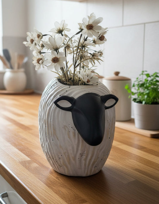 Stoneware Sheep Vase