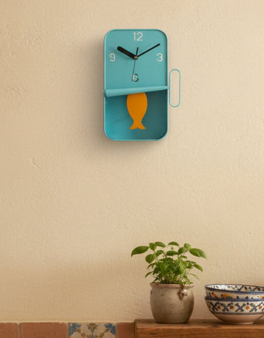 Sardine Tin Pendulum Wall Clock