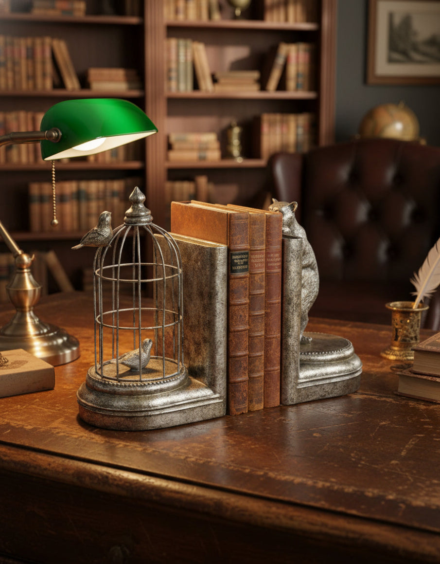 Curious Cat Bookends
