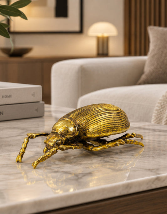 Antique Gold Beetle Wall Decor