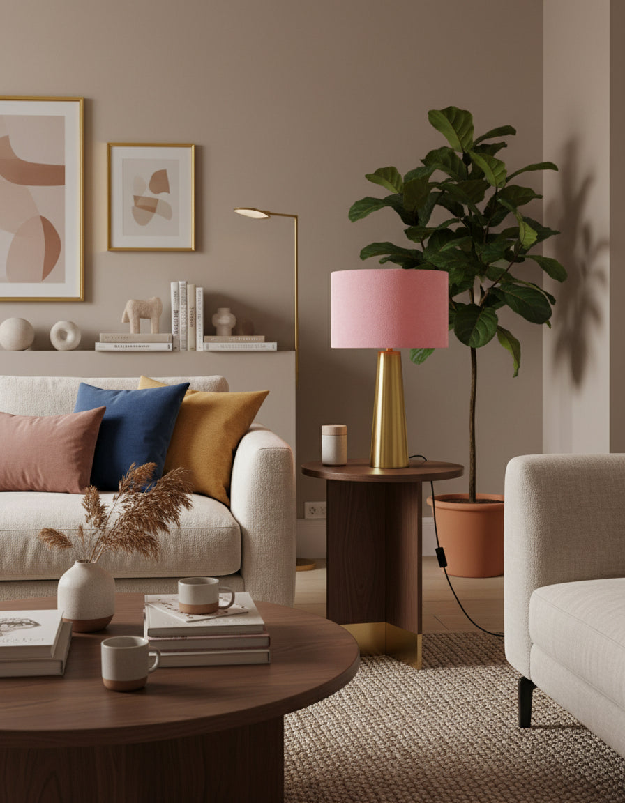 Brass Column Table Lamp