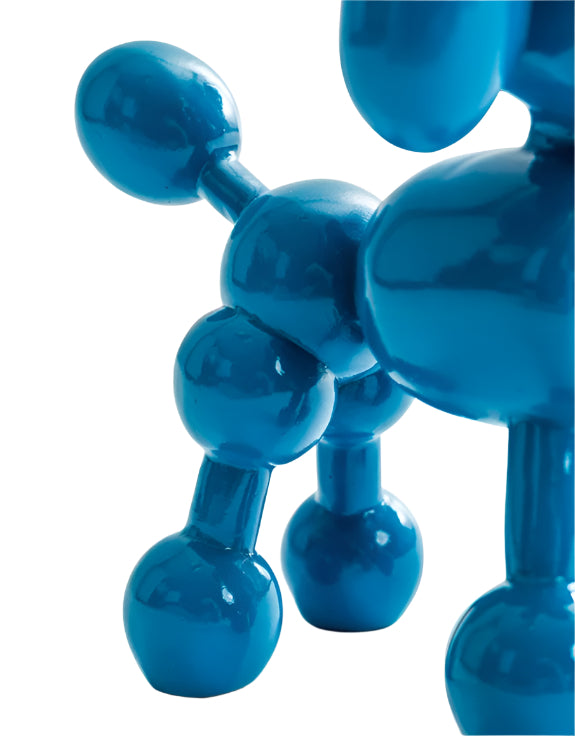 Decorative Blue Balloon Poodle Figure