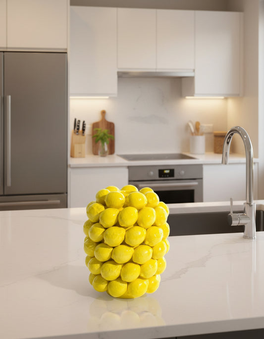 Large Multi Lemon Vase