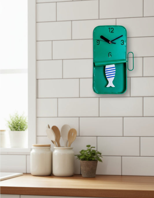 Sardine Tin Pendulum Wall Clock