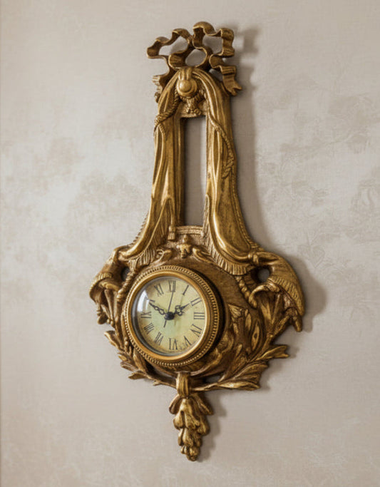 Wall Hanging Ornate Bow Clock
