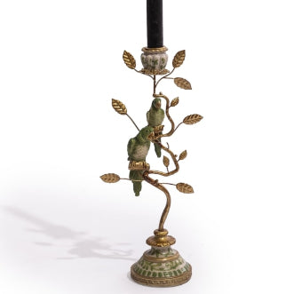 Ornate Branch Parrot Candle Holder