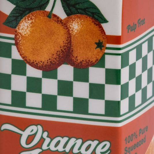 Orange Juice Carton Stem Vase