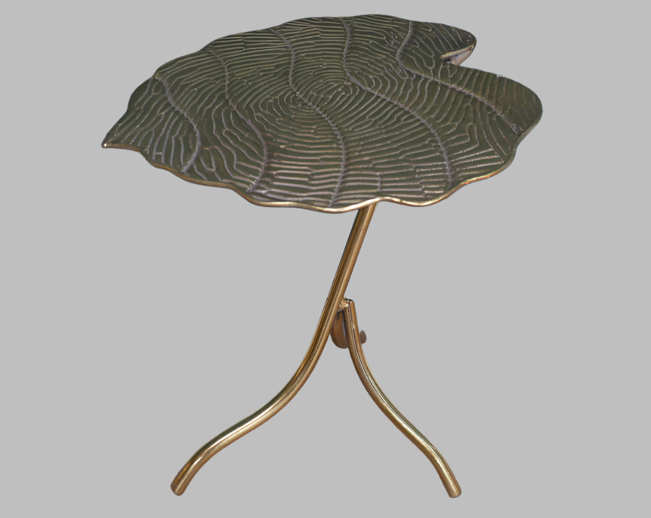 Metal Leaf Side Table