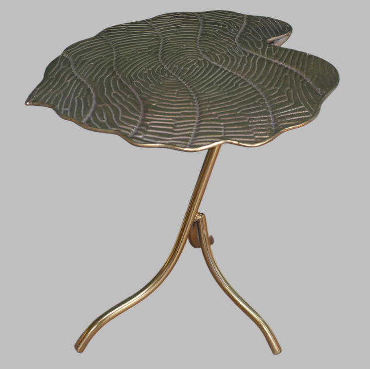 Metal Leaf Side Table