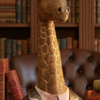 Ornamental Giraffe Bust