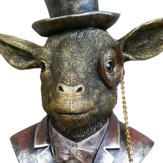 Monocle Goat Bust