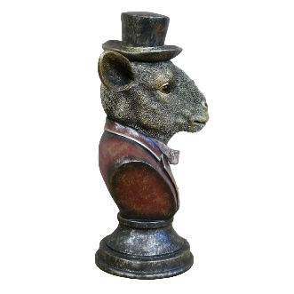 Monocle Goat Bust