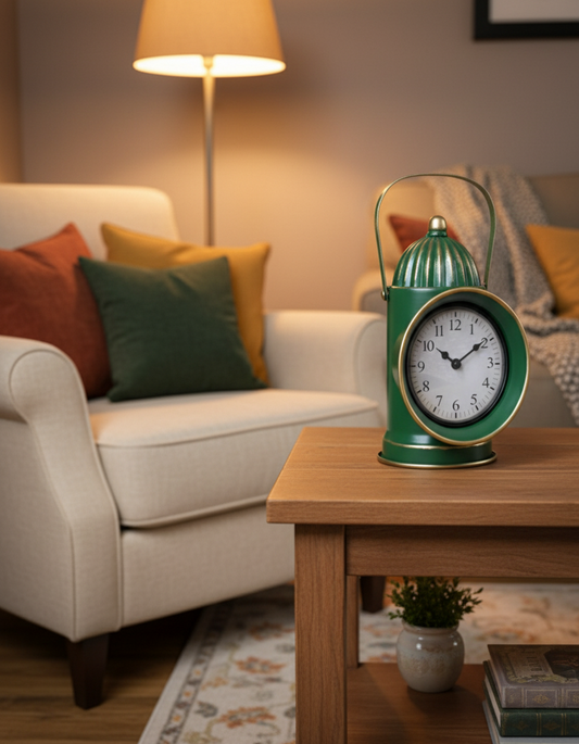 Railway Lamp Desk Clock