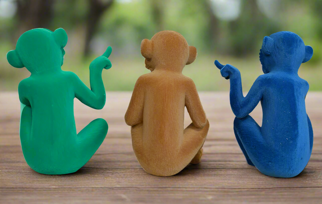 Set of 3 Windy Wonders Flock Monkeys