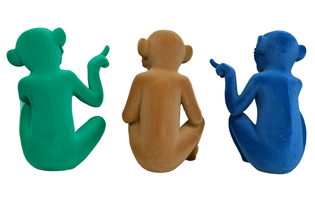 Set of 3 Windy Wonders Flock Monkeys