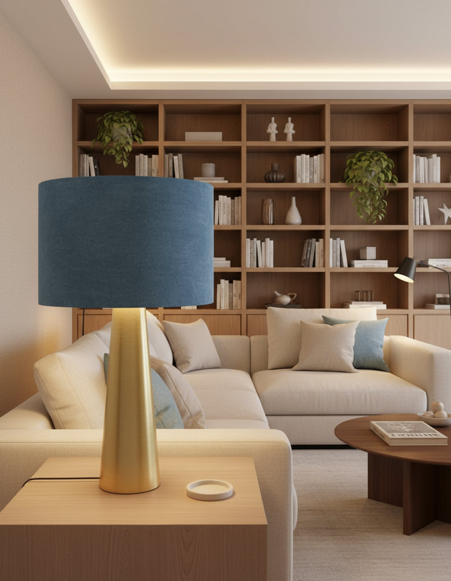 Brass Column Table Lamp