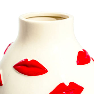 Multi Red Lips Vase