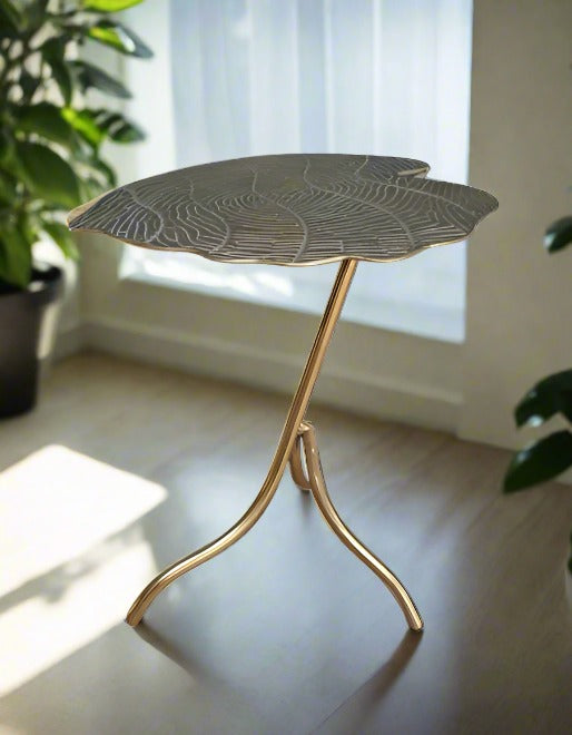 Metal Leaf Side Table - Holmes and Wilson Ltd