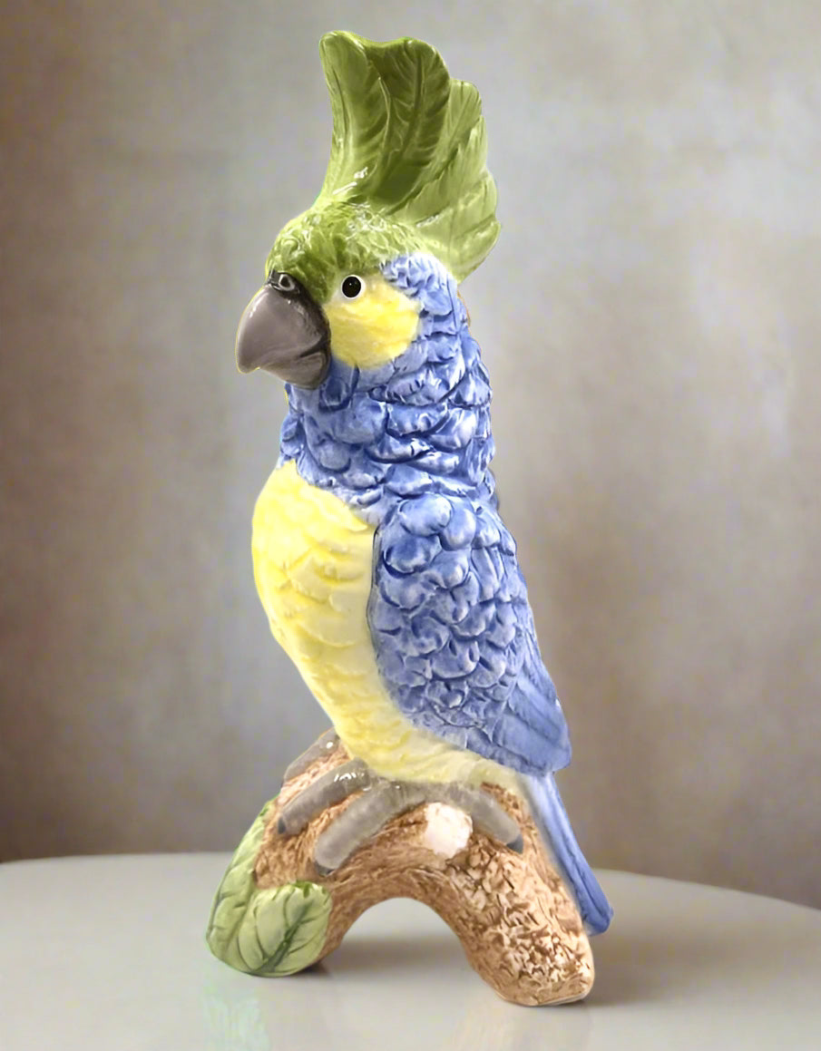 Parrot on a Perch Vase