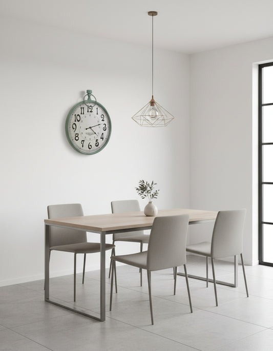 Metal Framed Stopwatch Wall Clock