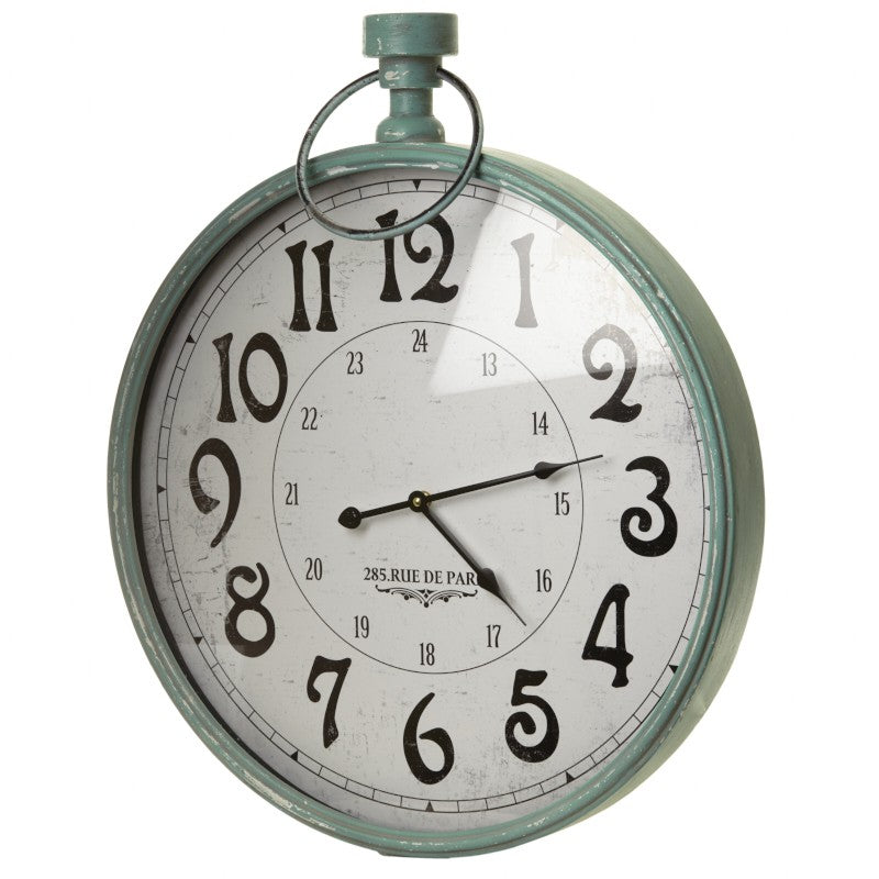 Metal Framed Stopwatch Wall Clock