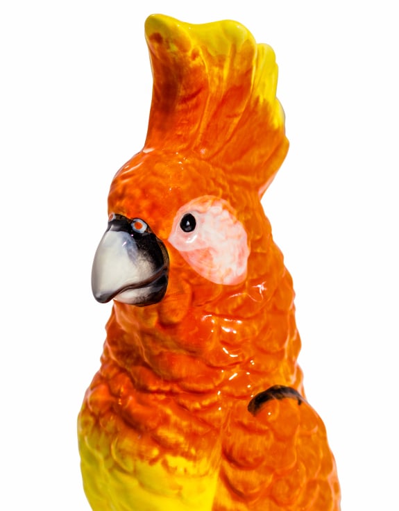 Parrot on a Perch Vase