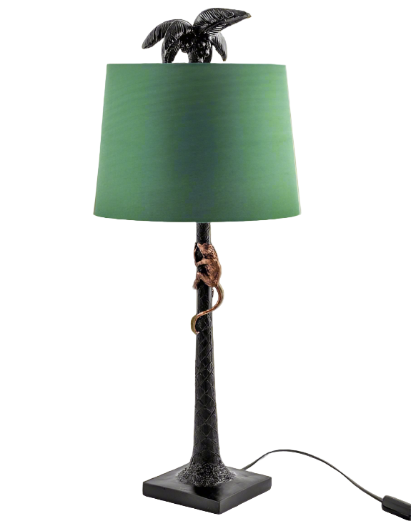 Palm Tree with Climbing Monkey Table Lamp
