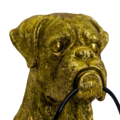 Sitting Boxer Dog Table Lamp