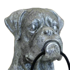 Sitting Boxer Dog Table Lamp
