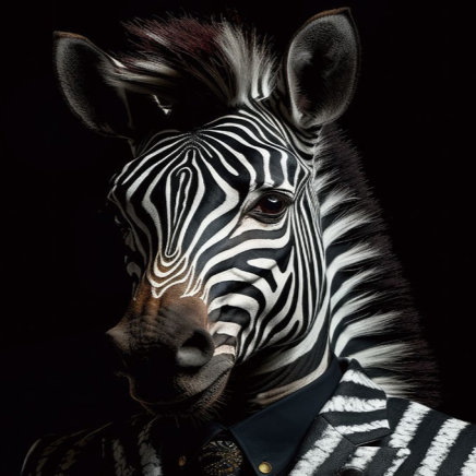 Zebra Glass Wall Art -H90 x W60 cm