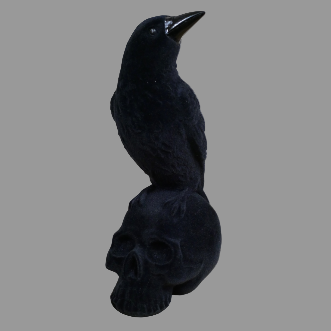 Crow on Skull Ornament