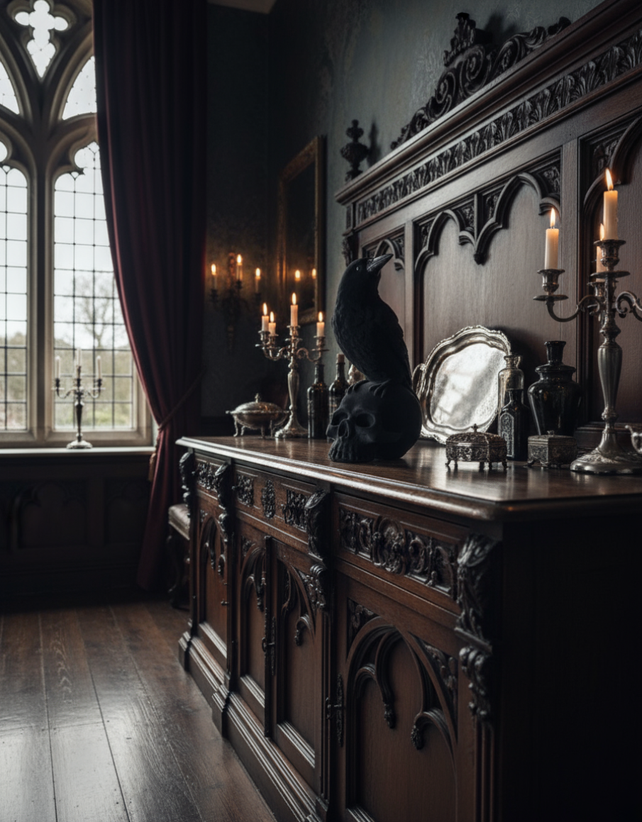 Crow on Skull Ornament