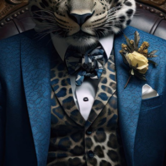 Leopard Glass Wall Art - H90 x W60 cm