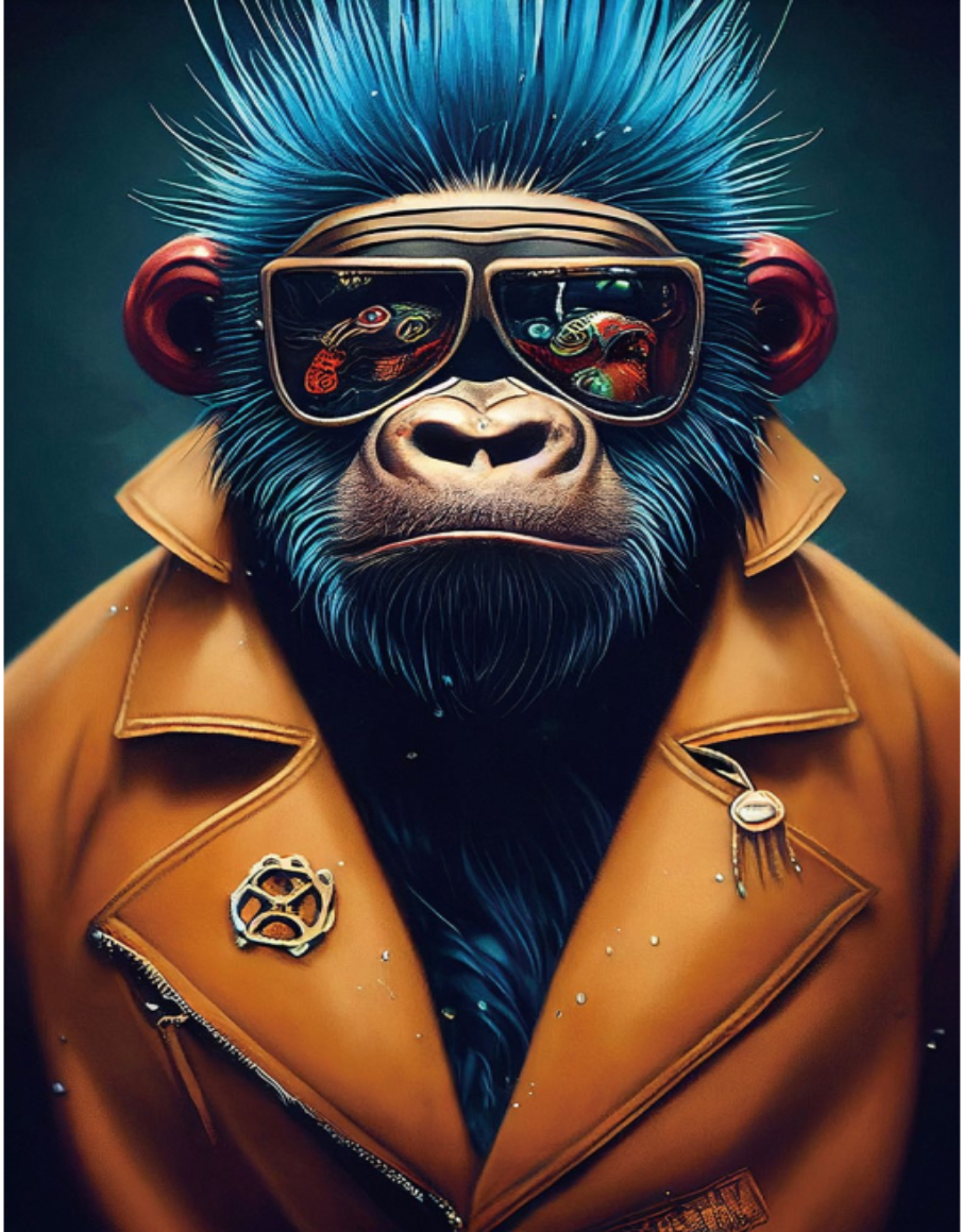 Shop Monkey Glass Wall Art - H90 x W60 cm Online At Holmes & Wilson