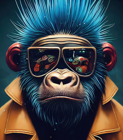 Sunglasses Gorilla Glass Wall Art - H120 x W80 cm