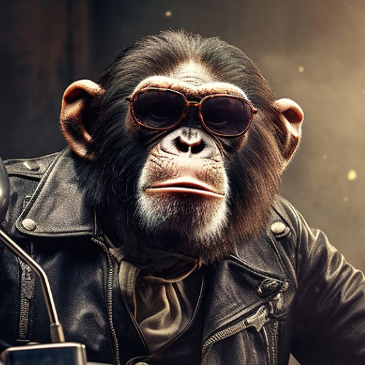 Monkey Glass Wall Art - H60 x W90 cm