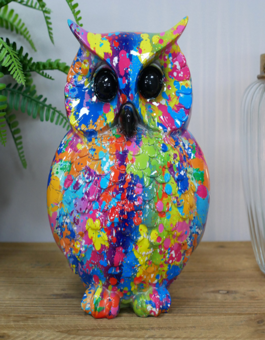 Splatter Owl Ornament